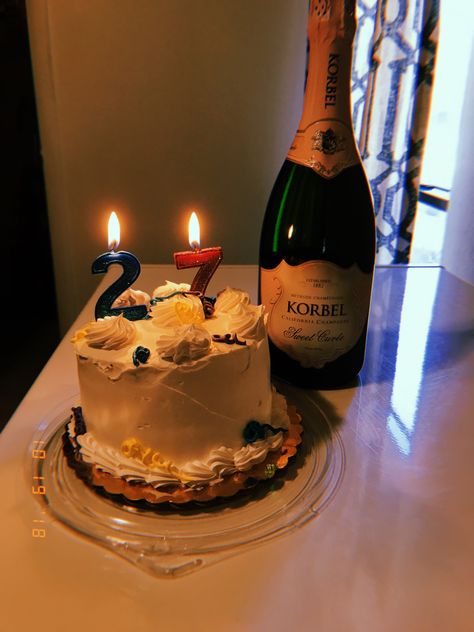 27th birthday/champagne/cake Chapter 27 Birthday, 27 Birthday Cake Men, 27th Birthday Aesthetic, 27 Birthday Ideas Men, Birthday Boy Aesthetic, 27th Birthday Photoshoot Ideas, Bday Aesthetics, 27th Birthday Ideas, 27th Birthday Cake