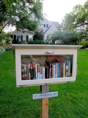 Build a Little Free Library Information and Ideas Little Free Library Plans, Tiny Library, Street Library, Library Plan, Library Inspiration, Lending Library, Mini Library, Community Library, Old Cabinets