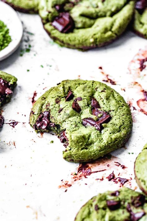 Matcha Chocolate Chip Cookies, Cookies With Chocolate Chips, Bojon Gourmet, Baked Recipes, Cookies With Chocolate, Matcha Cookies, Matcha Chocolate, Matcha Recipe, Green Goddess