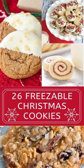 Freezer Christmas Cookies Make Ahead, Cookies Good For Freezing, Easy Make Ahead Cookies, Christmas Cookies Bake Ahead, Make Ahead Holiday Treats, Best Xmas Cookies Recipes, Make Ahead Cakes To Freeze, Make And Freeze Desserts, Make And Freeze Cookie Dough