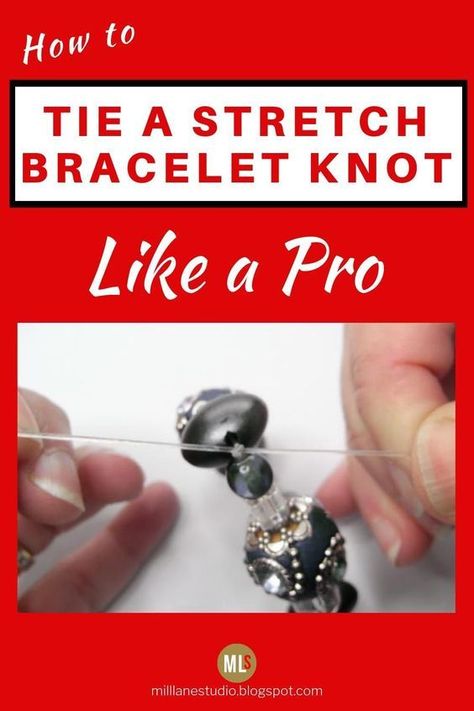 Stretch Bracelet Knot, Stretch Bracelets Diy, Stretch Beaded Bracelets Diy, Bracelet Knot, Making Jewelry For Beginners, Making Bracelets With Beads, Beaded Beads, Jewelry Knots, Bracelet Knots