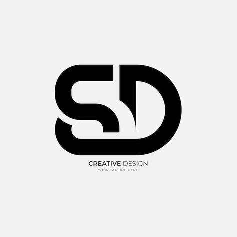 Letter sd or ds modern shape unique abst... | Premium Vector #Freepik #vector #logo-elements #logo-design #business-logo #brand-logo S And D Logo, Ds Logo Design Graphics, Ds Logo Design Letter, D Logo Design Ideas, S D Logo, Sd Logo Design, S Monogram Logo, Elements Logo, Sd Logo