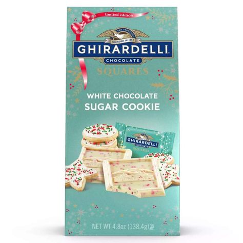 Cookie Squares, Ghirardelli Peppermint Bark, Ghirardelli Chocolate Squares, Holiday Sugar Cookies, White Chocolate Candy, Chocolate Sugar Cookies, Ghirardelli Chocolate, Chocolate Squares, Candy Crafts