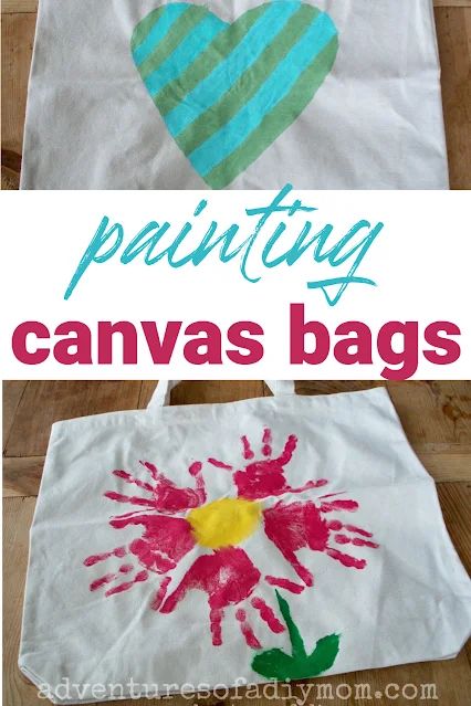 How to paint canvas bags. A fun project for kids and adults alike. Paint Canvas Bag Diy, Paint Ideas For Canvas Bags, Diy Canvas Tote Bag Paint, Canvas Tote Bag Painting Ideas Easy, Canvas Bag Design Diy, Paint Canvas Bag, Diy Painted Tote Bag, Canvas Bag Painting Ideas, How To Paint Canvas