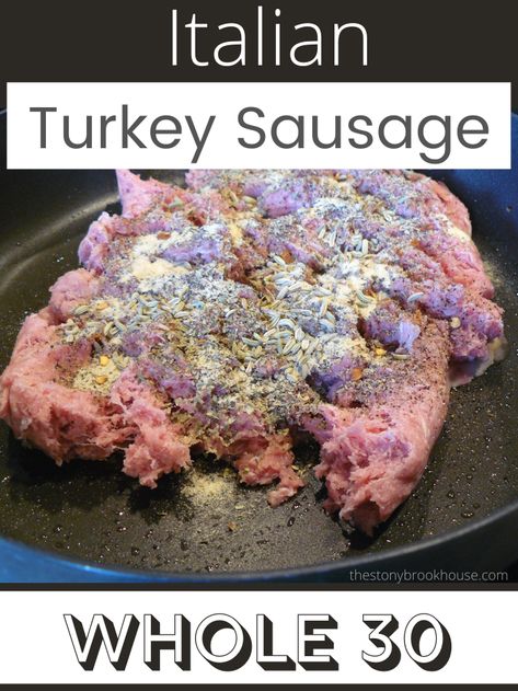 Whole30 Italian Turkey Sausage How To Make Turkey Sausage, Homemade Turkey Sausage, Turkey Sausage Recipes, Turkey Italian Sausage, Italian Seasonings, Homemade Sausage Recipes, Italian Turkey, Homemade Sausage, Homemade Italian