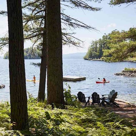 Migis Lodge, Meet Me At The Lake, Maine Aesthetic, Carley Fortune, Archers Voice, Acadia National Park Camping, Maine Summer, Lakeside Resort, Camp Lake