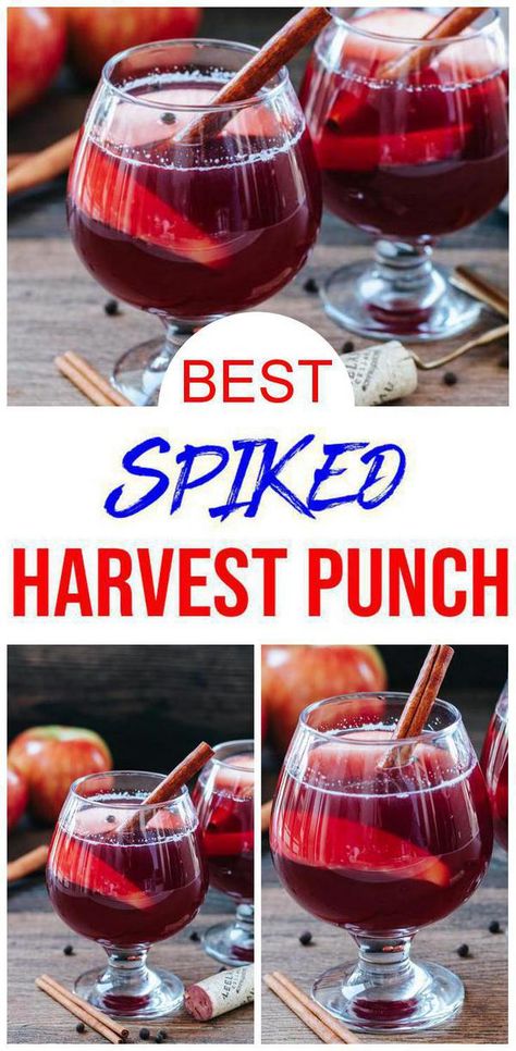 CHECK out the BEST spiked harvest punch cocktail. Delicious alcohol drink recipe w/ this boozy punch cocktail. DIY apple whisky punch to serve for Halloween cocktails or Thanksgiving drinks. Need a Christmas cocktail? Make this alcoholic drink recipe. Fall cocktail drink you don't want to pass up. Homemade whisky spiked harvest punch drink idea. Get ready to make the best #whiskey punch #alcohol recipe. Halloween Punch Recipes Alcoholic, Red Punch Recipes, Spiked Punch Recipes, Halloween Punch Alcohol, Halloween Drinks Alcohol Punch, Punch Alcohol, Queer Halloween, Alcoholic Drink Recipe, Fall Drinks Alcohol