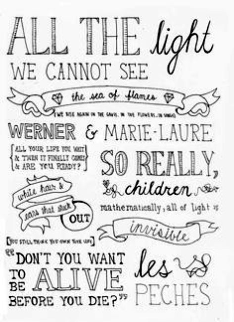 ideas for teaching All the Light We Cannot See The Light We Cannot See, See Tattoo, Seeing Quotes, Scary Books, Beautiful Story, Favorite Book Quotes, Typography Quotes, Book Addict, Book Inspiration