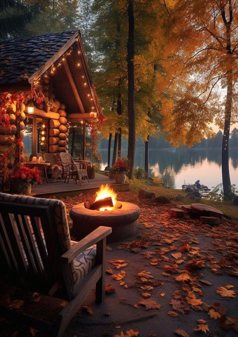 COZY 🏡 | 🏚️🌾🧡🌲🍂 Cabin Aesthetic, Autumn Scenes, Autumn Scenery, Cabin Life, Autumn Beauty, Fall Pictures, Autumn Cozy, Fall Wallpaper, Cabins In The Woods