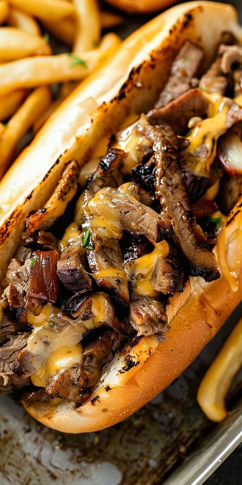 Restaurant Lunch Ideas, Gourmet Lunch Ideas, Sandwich Ideas For Party, Dinner Gourmet, Philly Cheese Steak Recipe, Cheesesteak Recipe, Philly Food, Restaurant Dinner, Healthy Dinner Ideas