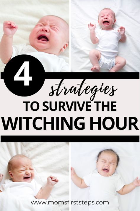 Link to article with four expert strategies for how to survive the dreaded Witching Hour—and how to prevent it from occurring in the first place. Fussy baby every single evening? This article is for you! Colic Remedies, Parenting Newborn, Formula Fed Babies, Sleeping Tips, Newborn Tips, The Witching Hour, Baby Help, Advice For New Moms, Baby Nap