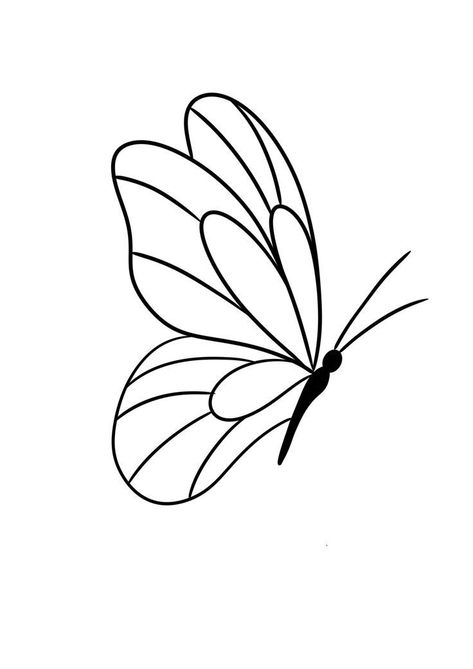 Butterfly To Trace, Butterfly Painting Ideas On Canvas, Simple Butterfly Drawing Outline, Easy To Draw Butterfly, Butterfly Drawing Simple, Simple Butterfly Drawing, Butterfly Drawing Outline, Butterfly Drawing Easy, Butterfly Doodle