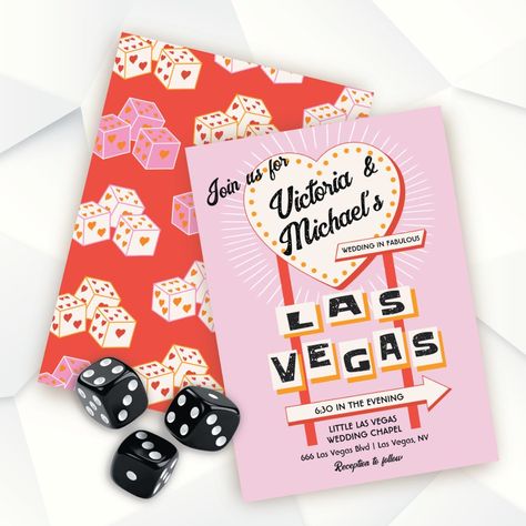 Las Vegas Wedding heart sign Invitation Las Vegas Save The Date Ideas, Vegas Save The Date Ideas, Vegas Wedding Invite, Vegas Invitations, Elope Party, Retro Vegas Wedding, Vegas Wedding Party, Las Vegas Party Invitations, Las Vegas Invitation