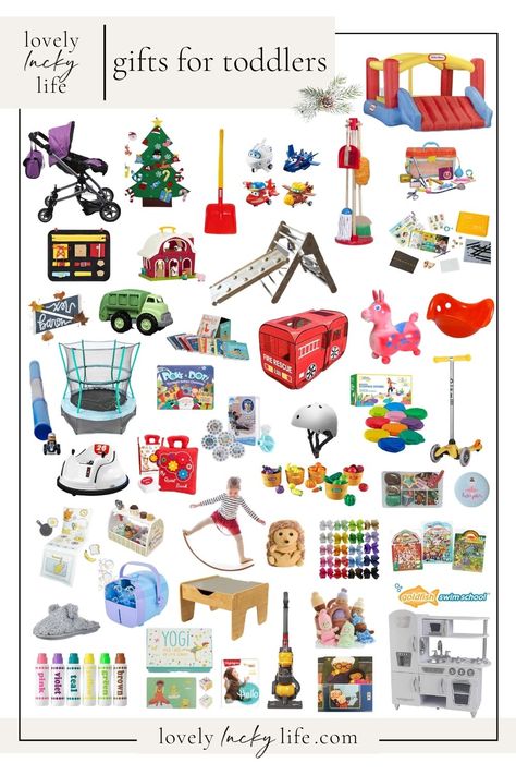 The Best Gifts for Toddlers for Christmas - Lovely Lucky Life 3 Year Christmas Gifts, Christmas Toys 2023, One Year Old Christmas Gifts, Best Gifts For Toddlers, Toddler Gift Ideas, Homeschool Toddler, Best Toddler Gifts, Gifts For Toddlers, Baby's First Christmas Gifts