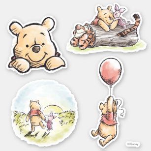 Winnie The Pooh Stickers, Pooh Stickers, Winnie The Pooh Pictures, Classic Pooh, Winnie The Pooh Birthday, Pooh Piglet, Classic Winnie The Pooh, Cute Winnie The Pooh, Winnie The Pooh Friends