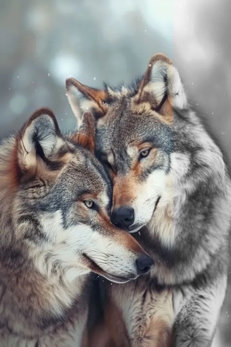 Full Color Image in ai-img-gen.com 🔸 a beautiful couple of wolves in love. --ar 2:3 🔸 From Midjourney AI Image Wolves Cuddling, Mystical Wolf Art, Wolves In Love, Wolf Couple, Wolf Mates, Realistic Wolf, Snarling Wolf, Female Werewolves, Wolf Clothing