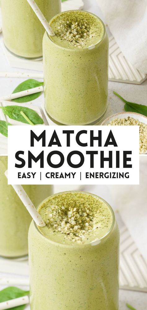 Start your day right with this invigorating matcha smoothie recipe, packed with antioxidants and a burst of green tea goodness. Matcha Green Smoothie, Smoothie Recipes Matcha, Smoothie Recipes With Matcha, Green Matcha Smoothie, Smoothie Recipes High Protein, Matcha Recipes Healthy, Creamy Green Smoothie, Oatmilk Smoothies Recipes, Christmas Smoothie Recipes