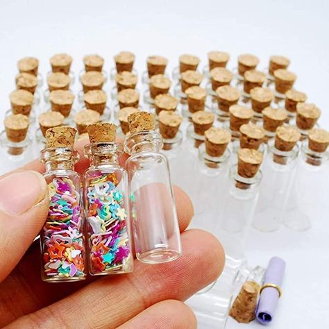 Glass Bottle Diy Decoration, Market Setup, Maverick Baker, Old Medicine Bottles, Tiny Bottles, Mason Jar Storage, Cork Necklace, Mini Glass Jars, Empty Glass Bottles