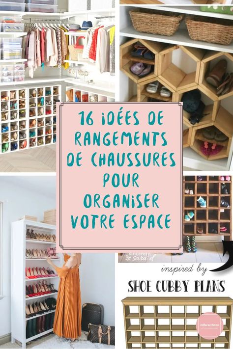 Vous ne voulez pas qu’ils soient cachés là où vous les oubliez, mais vous ne voulez pas qu’ils encombrent votre espace. Découvrez ces incroyables idées de stockage de chaussures pour les garder organisées. 16 INCROYABLES IDEES DE RANGEMENTS DE CHAUSSURE POUR LES GARDER ORGANISEES Armoire Diy, Chic Home, Home Deco, Armoire, Blogging, Home Diy, Woodworking, Home Decor, Home Décor