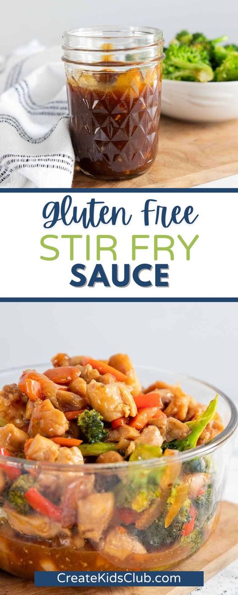 Quick & easy gluten-free stir fry sauce is a simple sauce that’s very versatile. Made in under 10 minutes, this tangy sauce compliments your favorite stir fry or noodle dish or can be drizzled on steamed vegetables. Created with kitchen staples, it is simple to make a batch of stir fry sauce any time. We provide step by step directions plus share our favorite recipes to serve it with. This recipe is also dairy-free. Gluten Free Stir Fry Recipes, Gluten Free Stir Fry Sauce, Gluten Free Stir Fry, Stir Fry Sauce Recipe, Easy Sauce Recipe, Gluten Free Sauces, Kitchen Staples, Noodle Dish, Fry Sauce