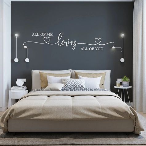 Simple Love Quotation Wall Mural For Bedroom Wall Removable Self Adhes – NordicWallArt.com