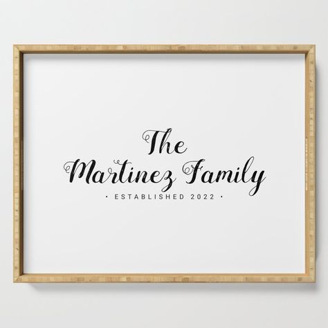 The Martinez Family, Established 2022 Serving Tray Jones Family, Serving Trays With Handles, Family Sign, The Jacksons, Sweet Gifts, Family Signs, Bathroom Organisation, Serving Trays, Personalized Wedding Gifts