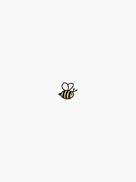 Cute Minimalistic Drawings, Cute Bee Design, Cute Small Drawings Animals, Bee Cute Art, Cute Funny Animal Drawings, Small Bee Drawing, Bee Drawing Simple Cute, Bumblebee Doodle, Bee Drawing Simple