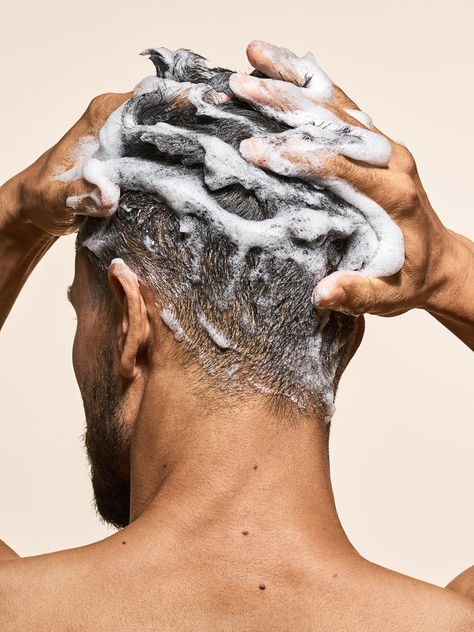 Men Washing Hair, Men Hair Photography, Hair Shampoo Product Photography, Men Hair Aesthetic, Hair Care Photography, Haircare Men, Hair Care Men, Men Haircare, Men Cosmetic