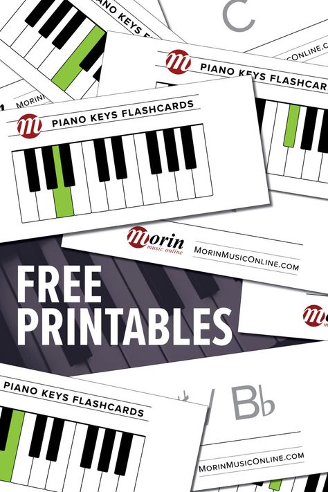 *PIANO KEY FLASHCARDS* A fun way to learn piano keys! Download & Print our FREE flashcards, then quiz yourself or play with a partner! Music Lessons For Kids, Piano Teacher Resources, Music Flashcards, Free Flashcards, Piano Lessons For Kids, Piano Classes, Piano Key, Preschool Music, Music Worksheets