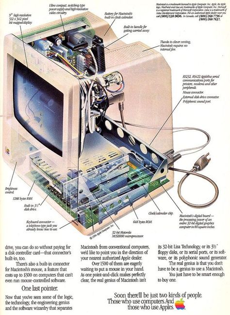 Macintosh Computer, Computer Apple, Old Computer, Apple Macintosh, Computer History, Old Technology, Apple Technology, Retro Gadgets, Old Advertisements