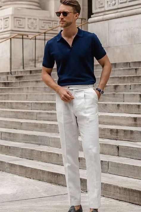 Casual Dress Code For Men, Polo Outfit Men, Polo Shirt Outfit Men, Smart Casual Dress Code, Party Outfit Men, Outfit Elegantes, Polo Shirt Outfits, Mens Smart Casual Outfits, Dress Code Casual