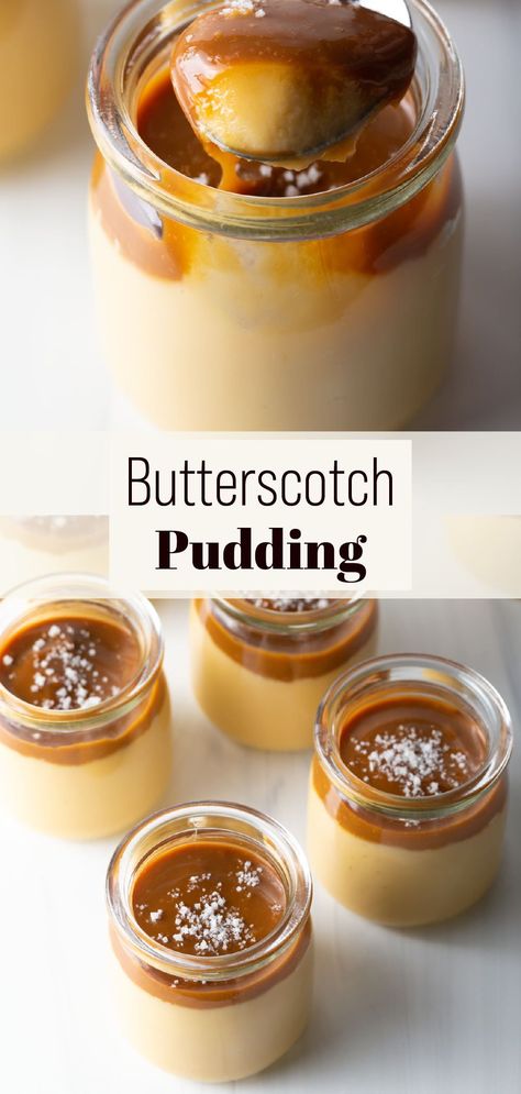 Butterscotch Budino, Budino Recipe, Butterscotch Pudding Recipes, Pudding Recipes Homemade, Homemade Butterscotch, Caramel Pudding, Homemade Pudding, Italian Recipes Dessert, Butterscotch Pudding