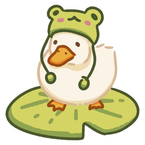 duck, frog hat, adorable, aesthetic, duckling, cottagecore frog, cottagecore aesthetic, cute drawings, draw, hand drawn, kawaii, sanrio, cute, digital painting, kawaii drawing, goose, cute goose, duck art, frog drawing, duck with hat, meme, fun, funny, cute duck, farm, Ducks Aesthetic Drawing, Cat With Frog Hat Drawing, Frog And Lily Pad Drawing, Cute Frog Profile Pic, Cute Lamp Drawing, Nature Themed Drawings, Cartoon Rubber Duck, Frog Hoodie Drawing, Cute Drawings Duck