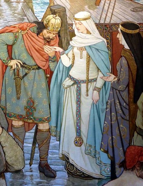 St Margaret Of Scotland, Middle Ages Art, Medieval Princess, Roi Arthur, Medieval Aesthetic, St Margaret, 1000 Years, Medieval Clothing, Fairytale Art