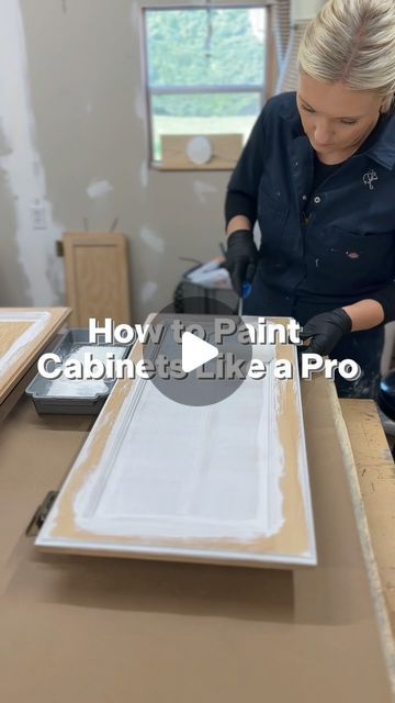 Ashley French | DIY on Instagram: "How to paint cabinets like a pro!💪🏼 Save this post! This is my go-to paint method for painting cabinets or furniture and it always works so well! I’ve painted lots of cabinets, furniture, vanities and more. What questions do you have? Leave them below 👇🏼 #paintingcabinets #cabinetpainting #kitchenrenovation #homerenovation #homeimprovement #paintingtutorial #diy" Paint Cabinets Kitchen Diy, How To Paint A Cabinet, Best Paint Brush For Cabinets, How To Repaint Bathroom Cabinets, Easiest Way To Paint Cabinets, Before After Kitchen Cabinets Paint, Painting Cabinet Handles, Diy Paint Cabinets Kitchen, How To Paint Wood Cabinets