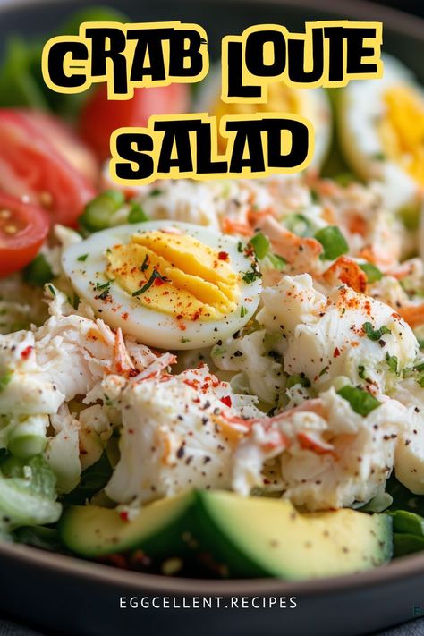 If you’re looking for a refreshing and tasty salad, Crab Louie Salad is the ideal choice. #Crab Louie Salad recipe #Crab Louie Salad dressing #Crab Louie Salad dressing recipe #crab louie salad san francisco #crab louie salad recipe easy #crab louie salad recipe healthy #classic crab louie salad recipe #best crab louie salad recipe #best crab louie salad recipe #what to serve with crab louie salad #crab louie salad lettuce cups Crab Cobb Salad, Crab Cake Salad Recipe, Crab Salad Dressing, Fresh Crab Salad Recipe, Easy Crab Salad Recipe, Easy Crab Salad Simple, Crab Louie Salad Dressing Recipe, Seafood Salad Recipe With Crab Shrimp, Crab Louie Salad Dressing