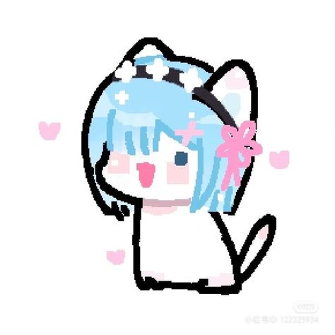 Cute Emoji, Cat Icon, Anime Monochrome, Re Zero, Cartoon Profile Pics, Cute Profile Pictures, Anime Character Drawing, Cute Chibi, Simple Doodles