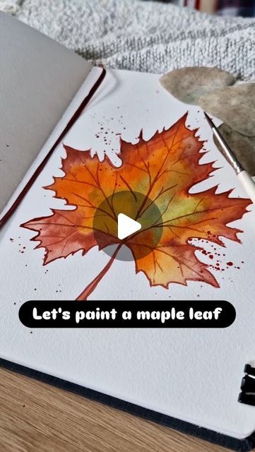 Anastasia Sälinger on Instagram: "You'll find a free template for this maple leaf in my link list 🥰
.
.
.
#wasserfarben #aquarellmalerei #watercolorlove #watercolor #dailywatercolor #watercolordoodle #botanicalwatercolor #watercolorflowers #botanicalpainting #watercolors #arttutorial #watercolortutorial #watercolorforbeginners #abstractwatercolor #easywatercolor #easyart" Art And Craft Shows, Watercolor Beginner, Food Artwork, Love Autumn, Watercolor Tips, Art Promotion, Autumn Magic, Fall Watercolor, Watercolor Painting Techniques