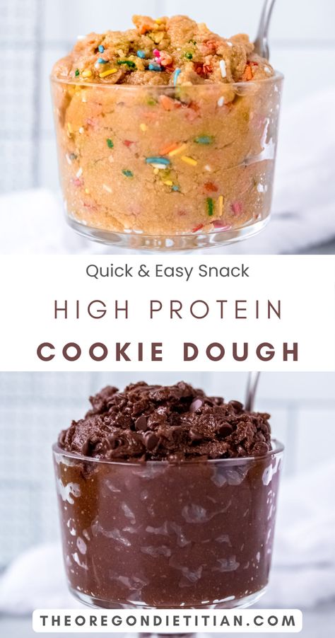 Cookie Dough Healthy, High Protein Cookie Dough, Cookie Dough Protein Balls, High Protein Cookie, Healthy Protein Desserts, Cookie Dough Protein, High Protein Cookies, Protein Cookie Dough, Protein Cookie