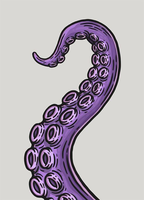 Art available on @redbubble Purple Octopus Drawing, Octopus Drawing Tentacles, Octopus Tenticals Drawing, Graffiti Style Tattoo Design, Simple Graffiti Art Wall Paintings, Kraken Drawing Easy, Tenticals Drawing Reference, Doodle Graffiti Art, Drawing Ideas Graffiti Art