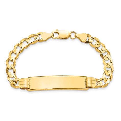 Introducing our stunning 14k yellow gold curb link ID bracelet for her. This personalized ID bracelet for women is the perfect addition to any jewelry collection. The curb link bracelet for her is crafted from high-quality 14k gold and features a beautiful yellow gold link bracelet design. The women's gold ID bracelet is perfect for adding a touch of elegance to any outfit. Our 14k gold curb chain bracelet is the perfect gift for any occasion. Shop our women's gold link bracelet collection today and find the perfect 14k gold ID bracelet for her. Gold Curb Chain, Bracelet For Her, Curb Chain Bracelet, Gold Link Bracelet, Gold Link, Bracelet Design, Id Bracelets, Yellow Stone, Stone Setting