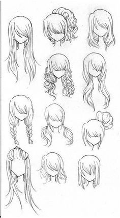 Drawing ... Hairstyles ... The link does not go anywhere but the image is great Realistic Hair Drawing, Draw Realistic, Drawing Hair, Hair Sketch, Doodle Ideas, Drawing Faces, Anime Hair, Hair Tutorials, Drawing Tutorials