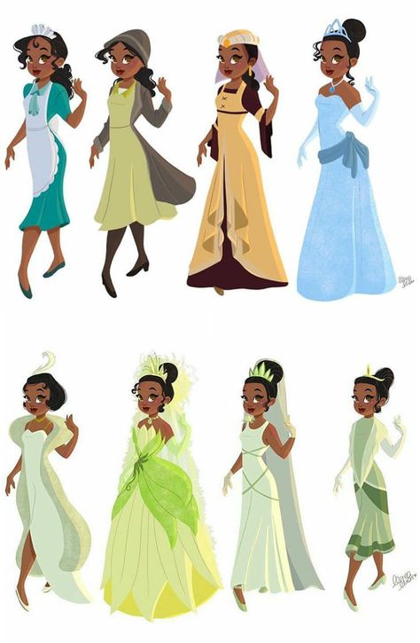 Tiana Outfit Disney Princesses, Princess Tiana Inspired Dress, Tiana Princess And The Frog Costumes, Princess And The Frog Outfits, Tiana And Naveen Costume, Princess Tiana Inspired Outfits, Princess Tiana Outfit Ideas, Disney Princess Dresses Drawings, Tiana Inspired Outfits