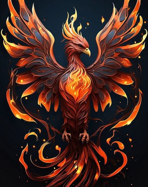 Phoenix Bird! #aiart #phoenix Reborn Painting, Legendary Animals, Phoenix Bird Art, Phoenix Reborn, Dragon Blade, Phoenix Artwork, Phoenix Dragon, Hibiscus Tattoo, Friendship Tattoos