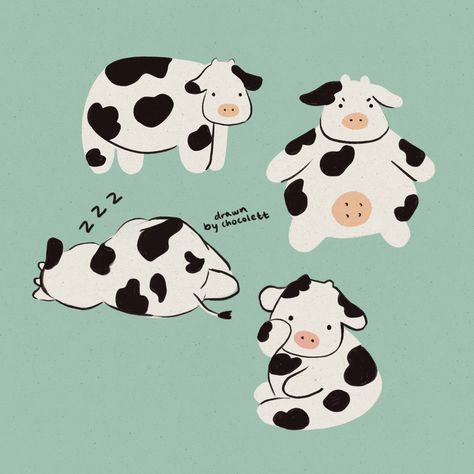 Choco☆Lett ~☆ on Twitter: "Cows 🐮… " Cow Drawing, Posca Art, Illustration Photo, Cute Cows, Cute Animal Drawings, Cute Doodles, Cute Illustration, Animal Illustration, Pretty Art