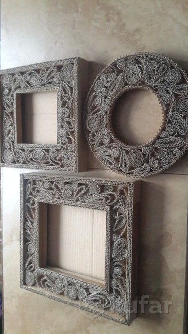 Diy Photo Frame Cardboard, Cardboard Picture Frames, Recycled Magazine Crafts, Furniture With Storage, Recycled Magazine, Cardboard Crafts Diy, Diy Photo Frames, Bench Diy, Magazine Crafts