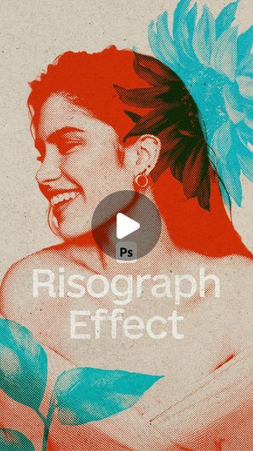 Grain Texture Photoshop, Risograph Effect Photoshop, Photoshop Filter Settings, Photo And Typography Design, Riso Effect Photoshop, Photoshop Filter Tutorial, Halftone Photoshop Tutorial, Poster Effect Photoshop, Image Effects Photoshop