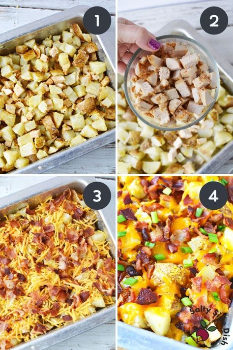 Dinners With Cubed Chicken, Rotisserie Chicken Potatoes, Recipes For Diced Chicken, Recipes Using Cubed Chicken, Shredded Chicken And Potatoes Recipes, Leftover Diced Chicken Recipes, Diced Potatoes Recipes, Tyson Diced Chicken Recipes, Recipes With Diced Chicken