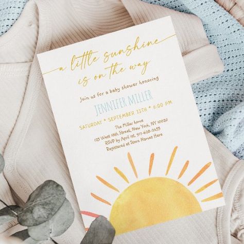 Sunshine Boho Baby Shower for $3.15 - Baby Shower Invitations Sunshine Baby Shower Invitations, Boho Sunshine, Sunshine Baby Shower, Rainbow Baby Shower Invitations, Sunshine Baby Showers, Boho Baby Shower Invitations, Rainbow Baby Shower, Unique Invitations, Boho Baby Shower