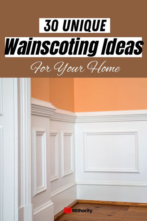 Are you looking for a fresh way to spruce up the interior of your home? Wainscoting is a great option! Wainscoting is an interior wall decorating technique, which dates back to the 17th century and is still popular today. We have 30 unique wainscoting ideas for you to use in your own home, from traditional paneling to modern geometric designs. Get creative and find the perfect style for your home! Walls And Wainscoting Same Color, Fancy Wainscoting Ideas, Hall Wainscoting Ideas, Wainscoting Different Size Walls, Craftsman Style Wainscoting Ideas, Dining Room Wall Wainscoting Ideas, Wain Scoting Wall, High Wainscoting Ideas, Classic Wainscoting Ideas